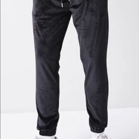 Velvet Drawstring Joggers - Picture 2 of 4